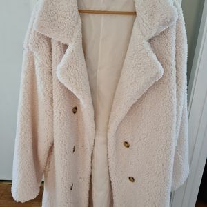 Breasted Teddy Solid Coat
